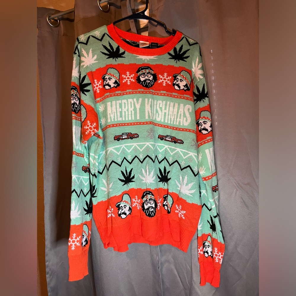 Cheech and Chong Merry Kushmas sweater. Men’s size large. Only worn twice!